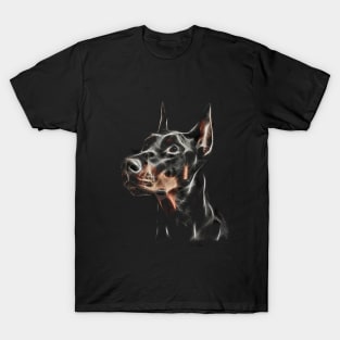 Fractal Doberman Dog T-Shirt